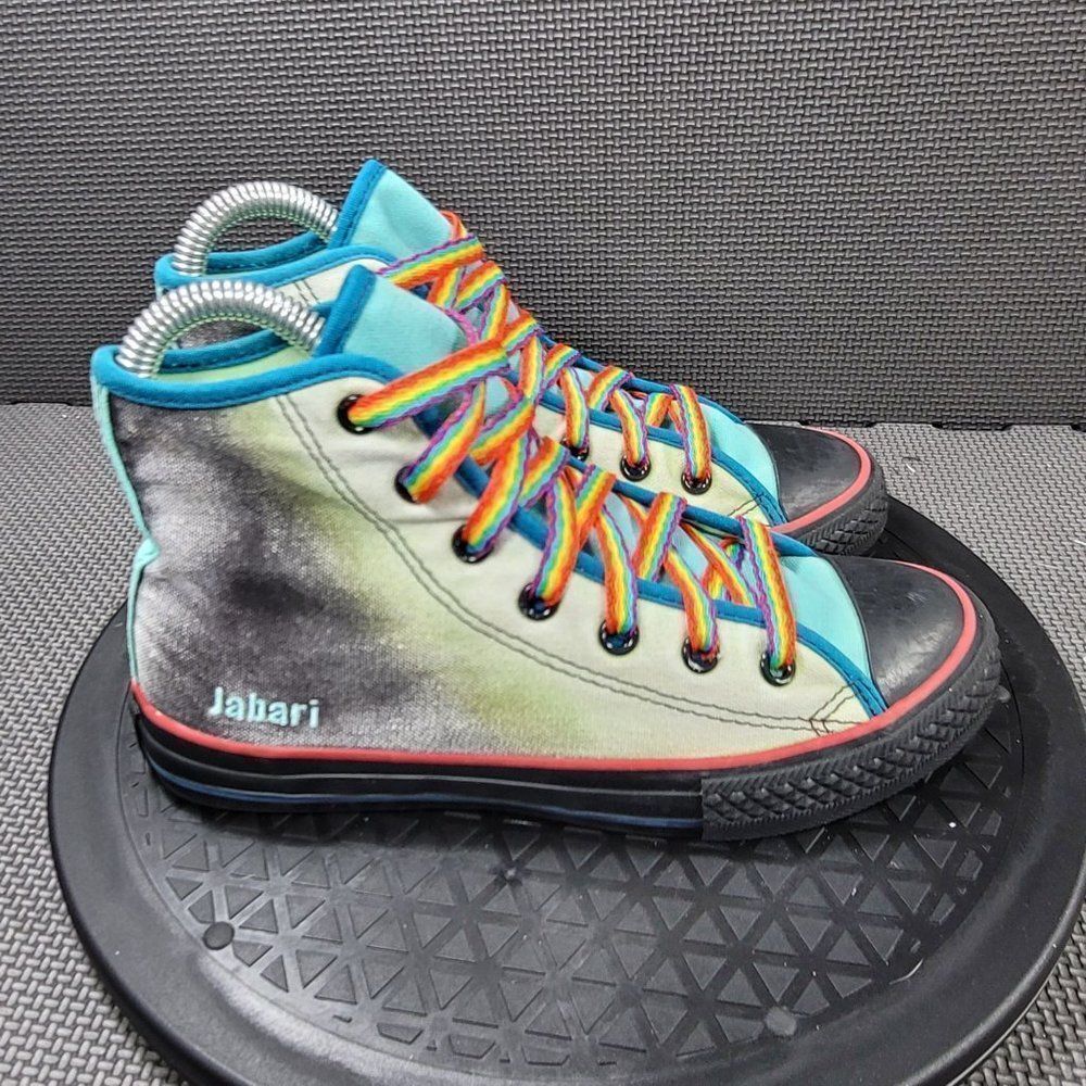 Youth Sz 2 Multi Colored Converse High Top Sneakers